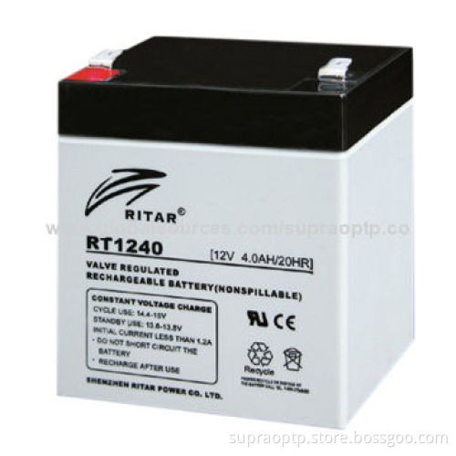 Rechargeable Sealed Lead-acid Battery with 12V, 4.0Ah Nominal Voltage and Capacity